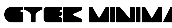 Gtek Minimal font preview